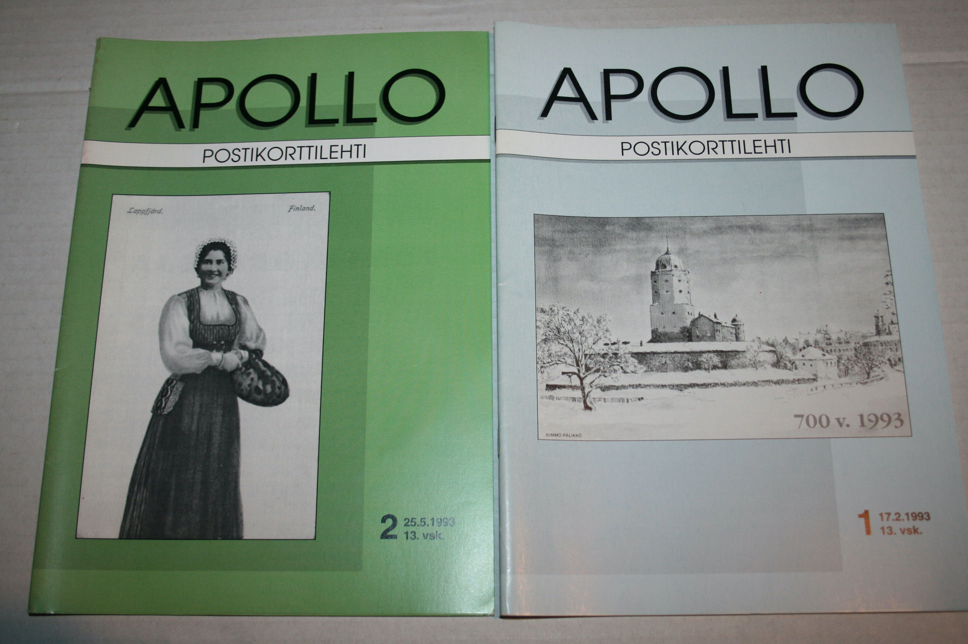 Apollo postimerkkilehti 1993, 2 kpl.