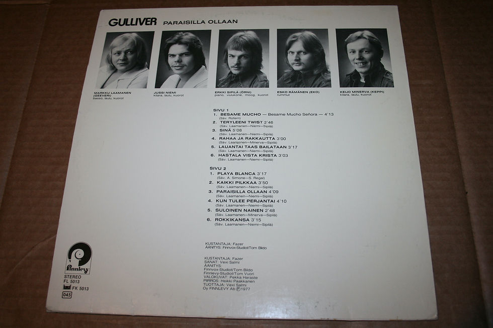 Pikkukuva: Gulliver: Paraisilla ollaan LP ( Heikki Paakkanen, Somero)