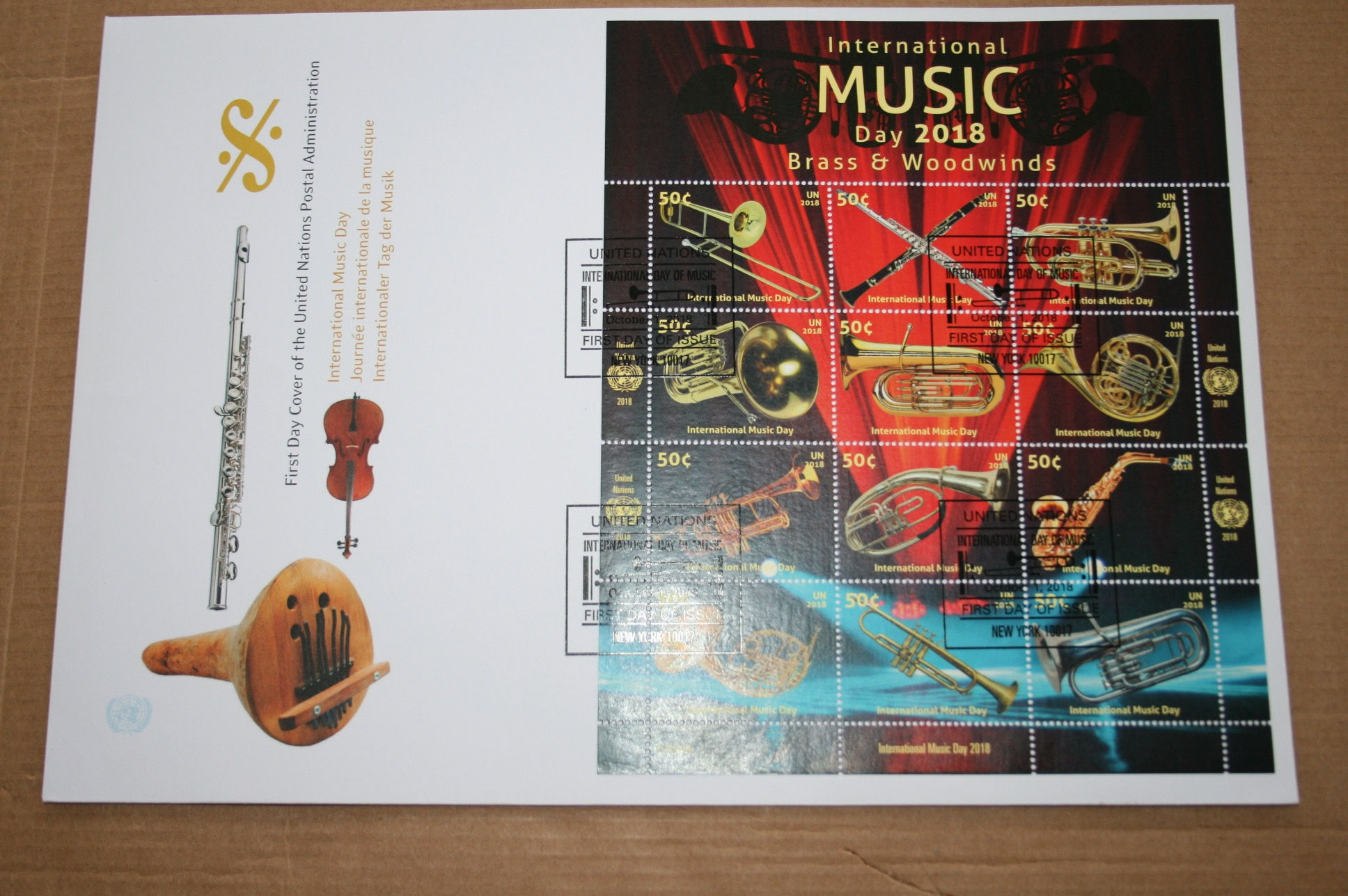 YK postimerkki FDC blokki