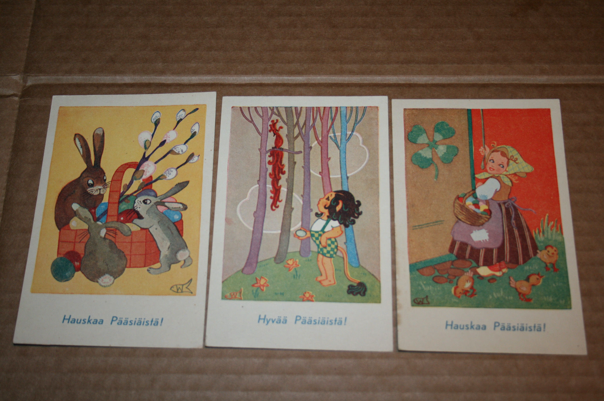 Gunnel Wahlforss pääsiäinen postikortti