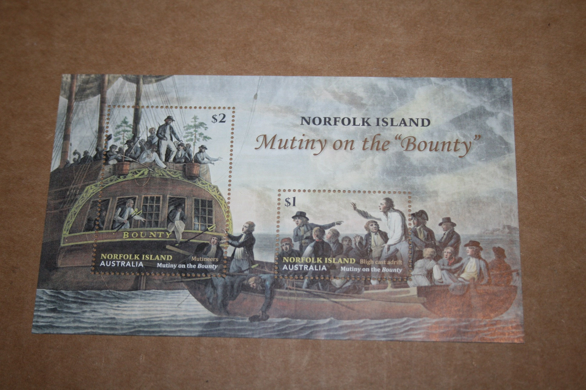 Norfolkin saaret postimerkkiblokki