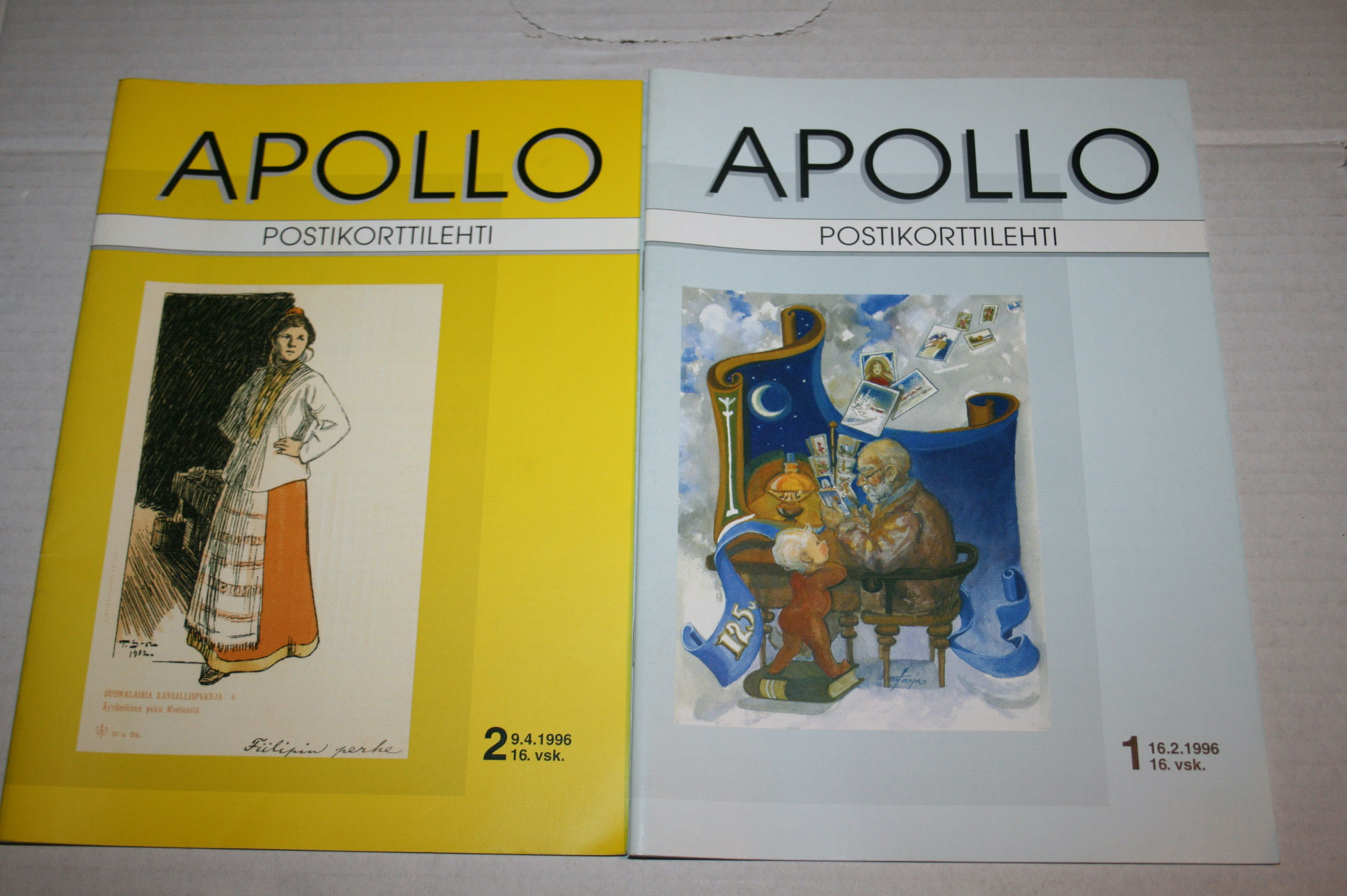 Apollo postimerkkilehti 1996, 2 kpl.