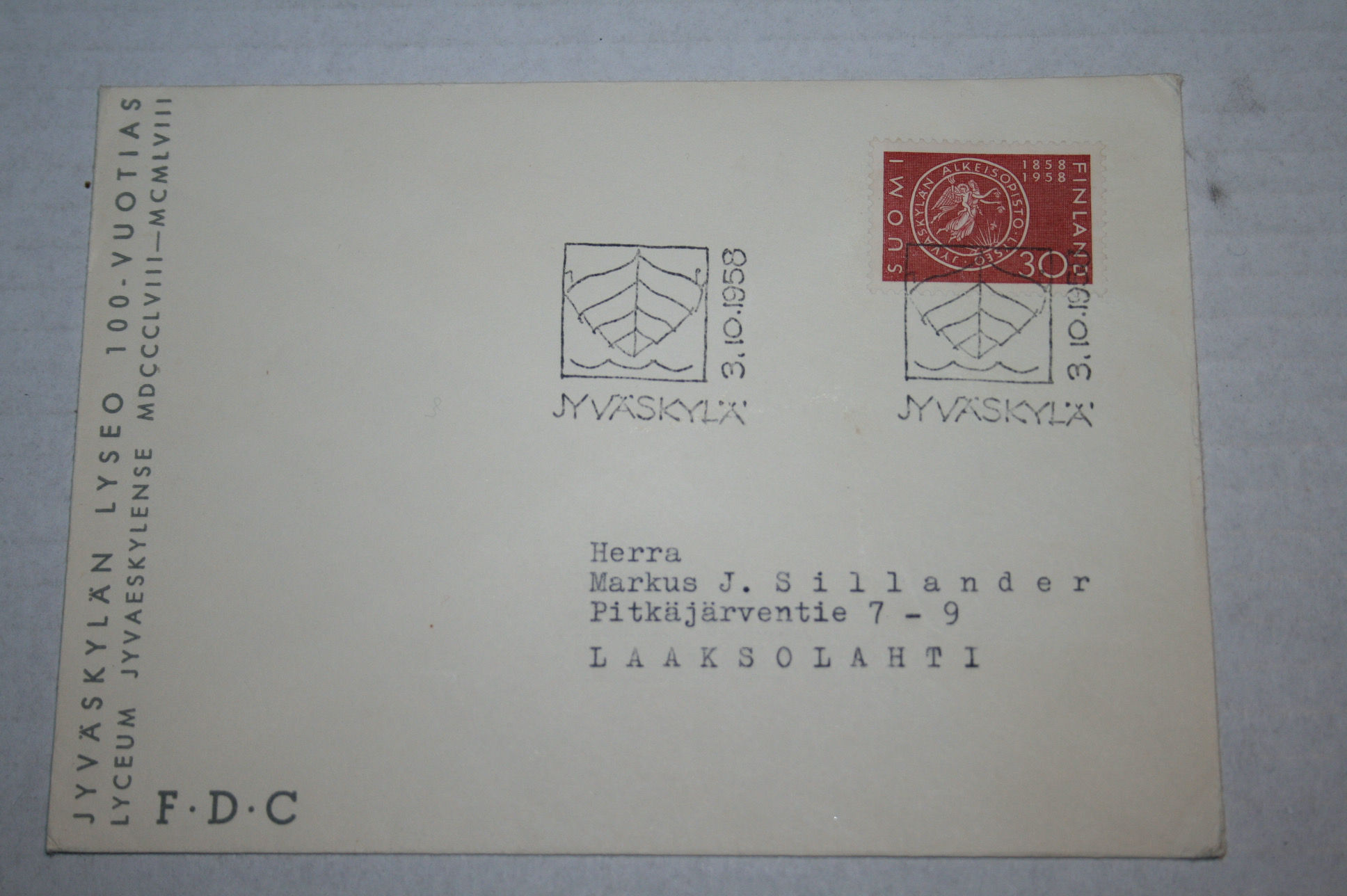 Suomi ensipäiväkuori LAPE 497