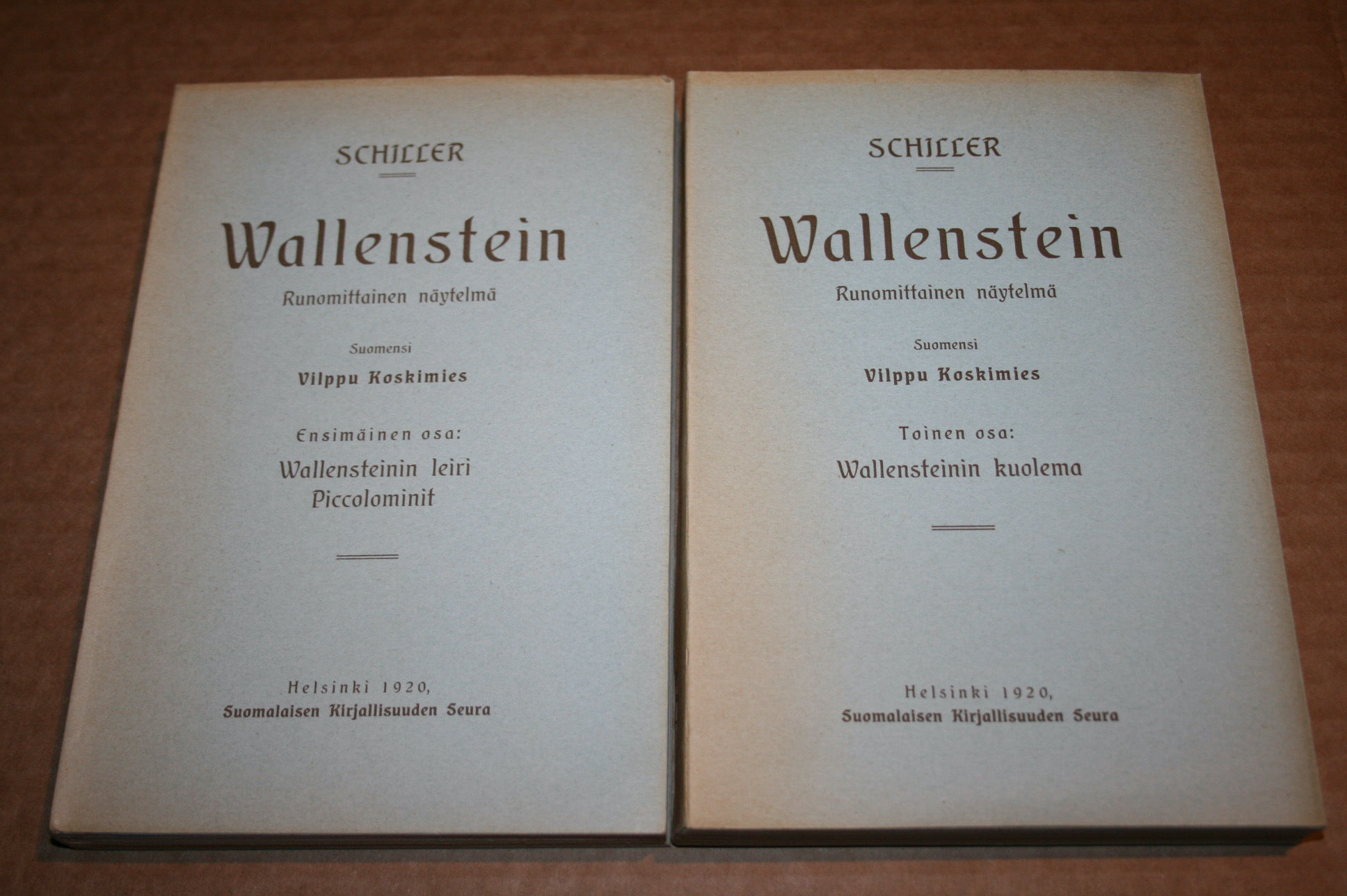 Schiller, Friedrich von: Wallenstein I & II