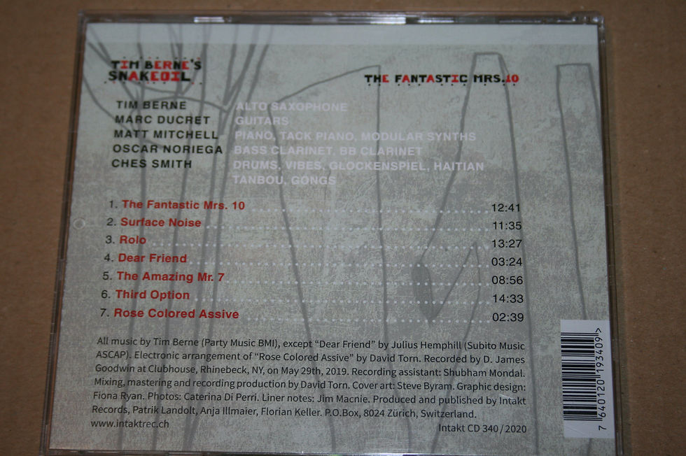 Pikkukuva: Tim Berne's Snakeoil: The Fantastic Mrs. 10