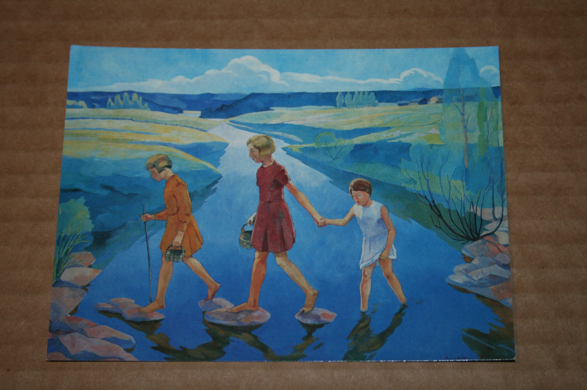 Reino Viirilä lapsi taide postikortti