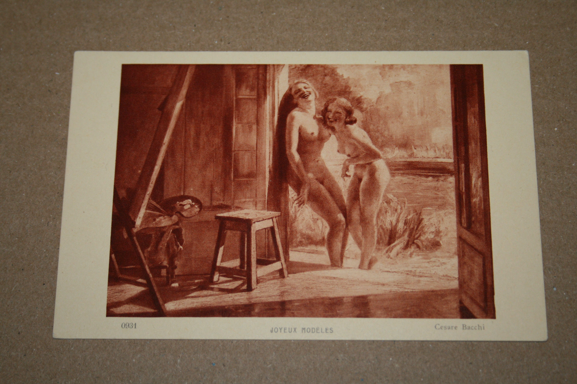 Cesare Bacchi alaston nude postikortti