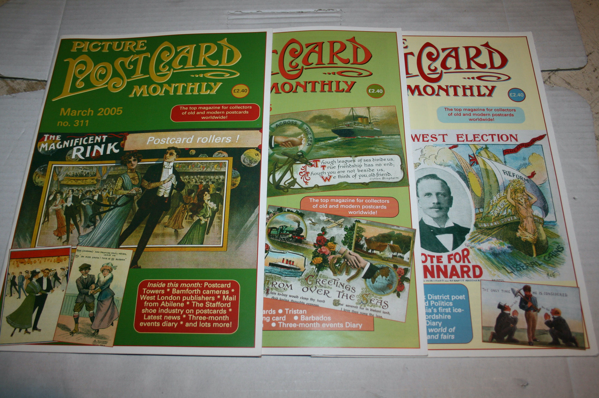 Picture postcard monthly  3 kpl.