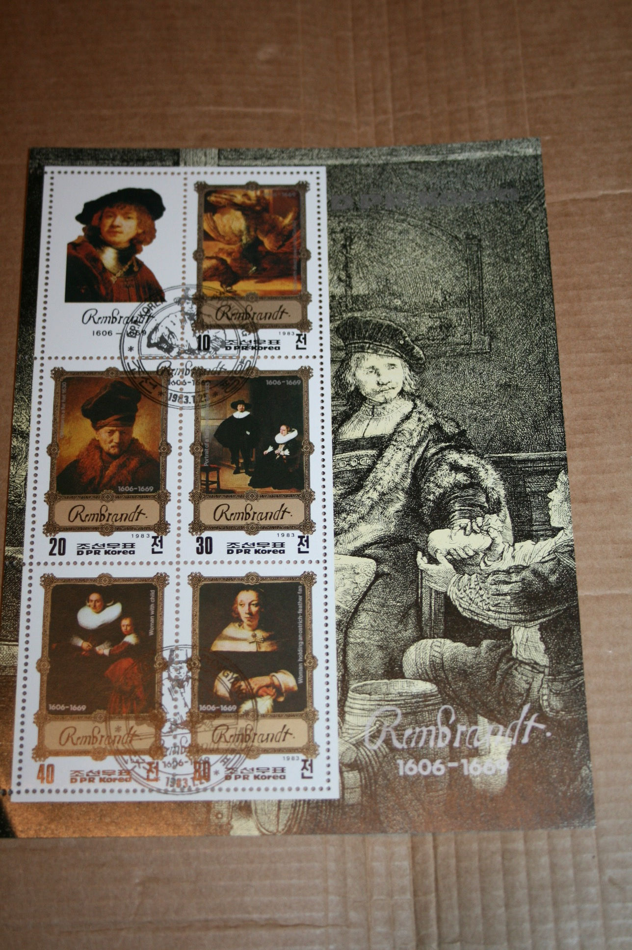 Pohjois-Korea postimerkkiarkki