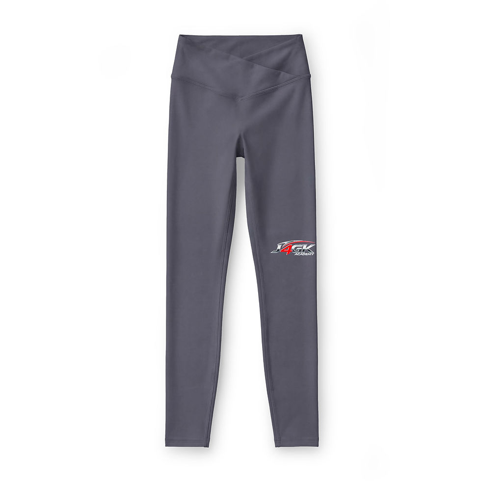 Thumbnail: Racing Logo Women’s Leggings - 4GK Red Graphic Athletic Leggings