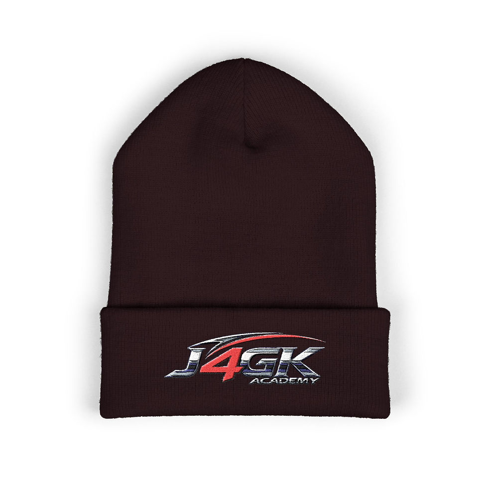 Miniatura: Gorro clásico con puño bordado de J4GK Academy - Un elegante accesorio de invierno