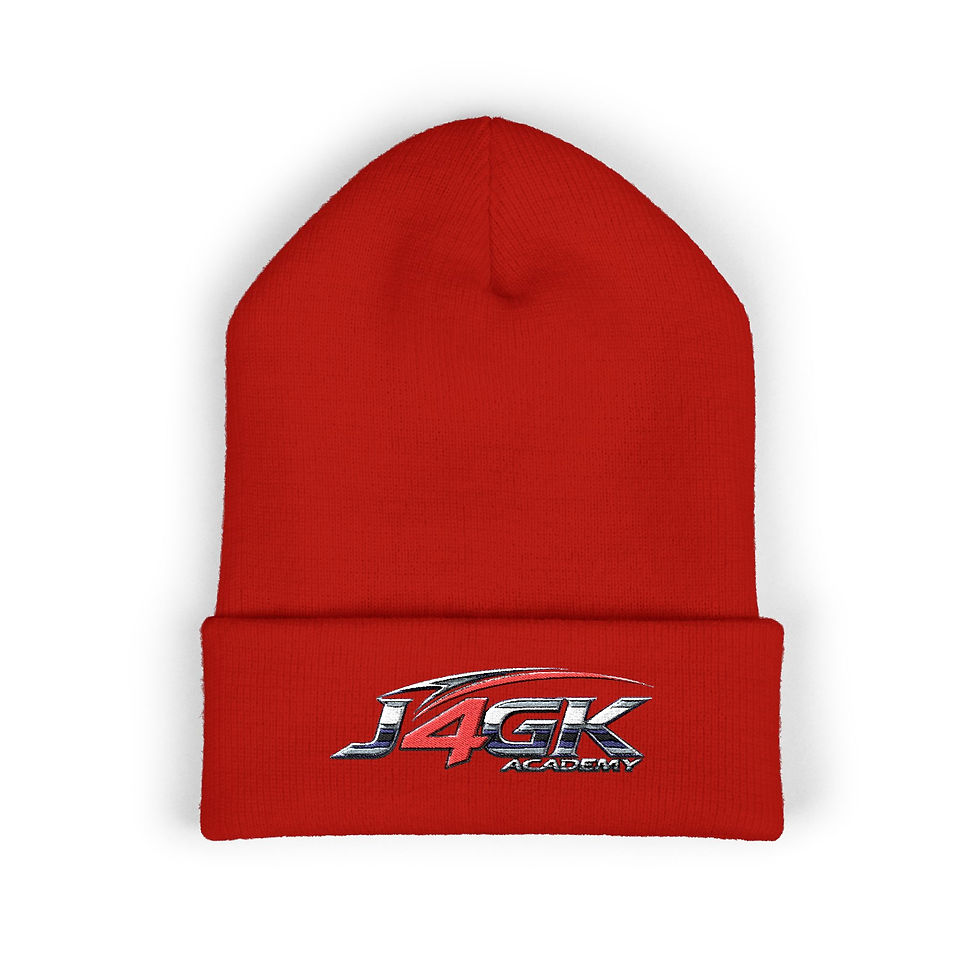 Miniatura: Gorro clásico con puño bordado de J4GK Academy - Un elegante accesorio de invierno