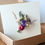 Thumbnail: Dried flower card -dark pink,  blue, purple