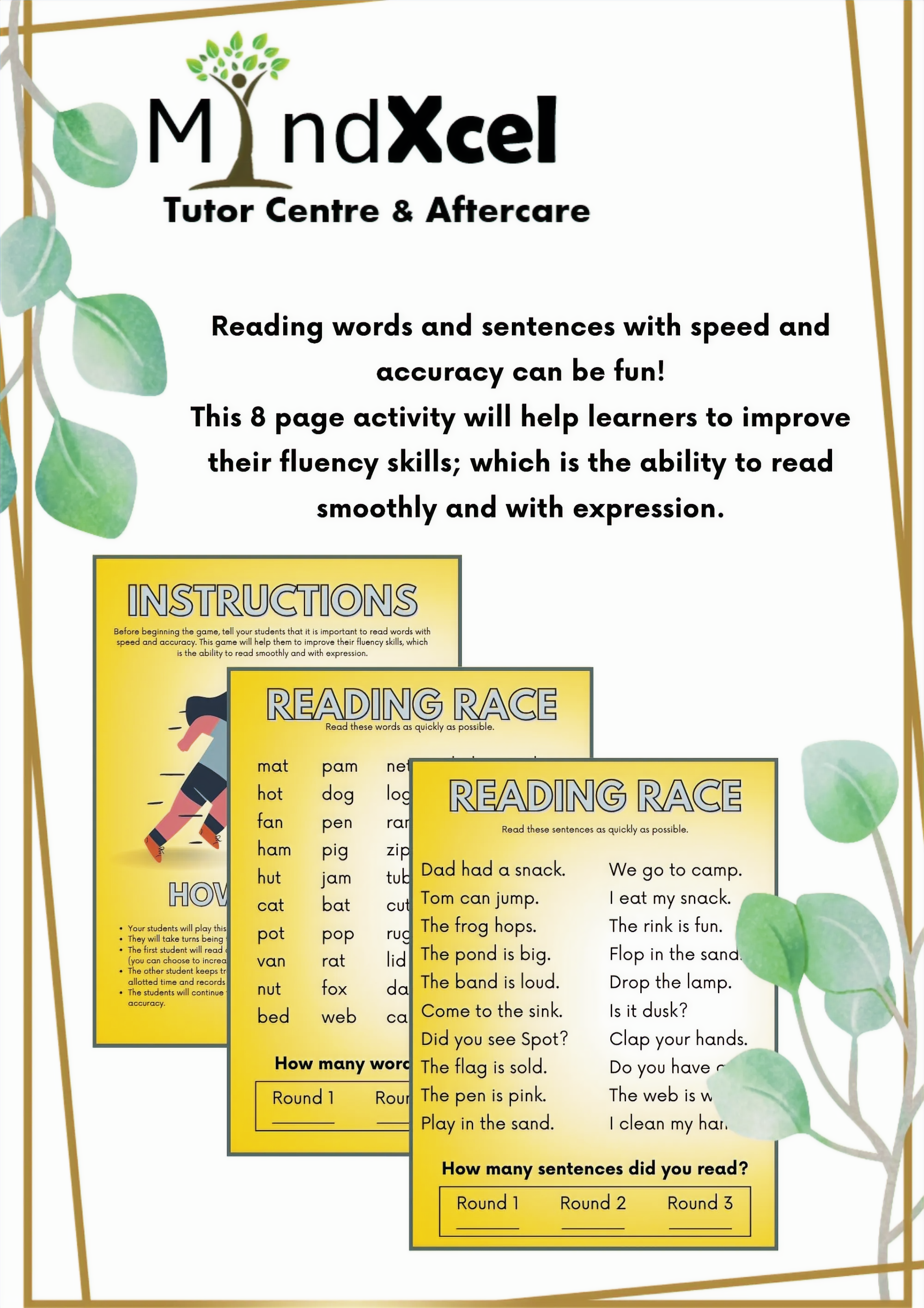 Reading Race Activity