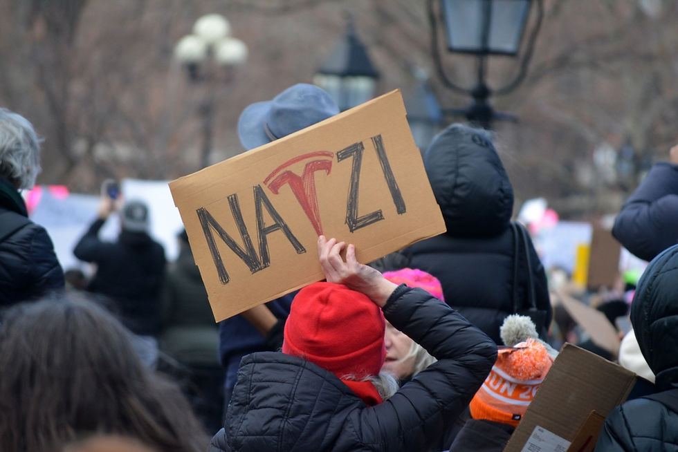 Protesters against Musk's antisemitism