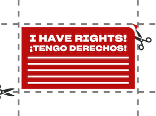 Descargue e imprima una tarjeta roja "Conozca sus derechos"