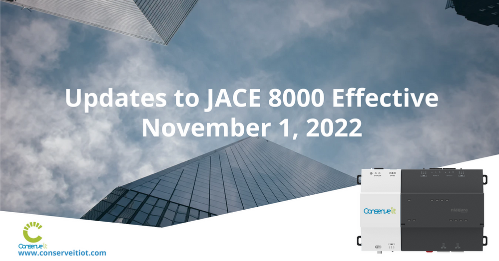 Updates to JACE 8000 Effective November 1, 2022