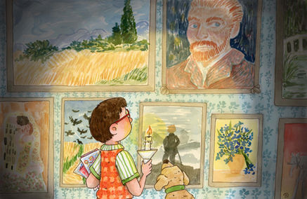 Amelina Jones Illustrations, childrens book illustrations, kids lit art. watercolor illustrations, picture book art,