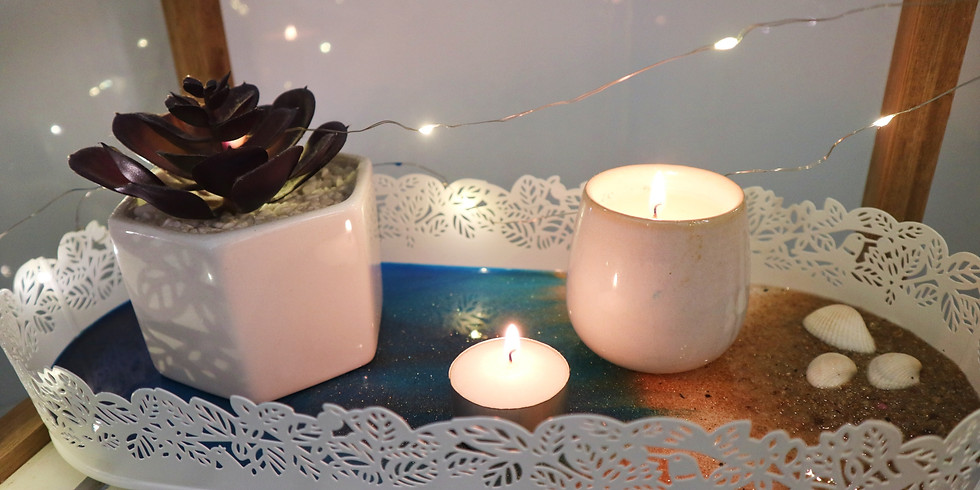Mango Hill Coffee Club- Create x2 Resin Decorated Candle Holders! (you choose x 3 resin colours)