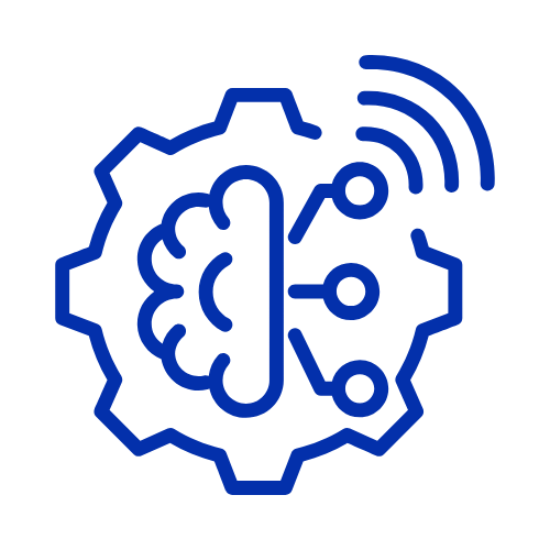 Brain and gear icon for AI/ML solutions