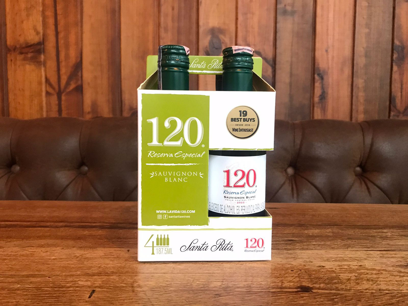 Vino Santa Rita Sauvignon Blanc 4 uds (187.5 ml c/u)