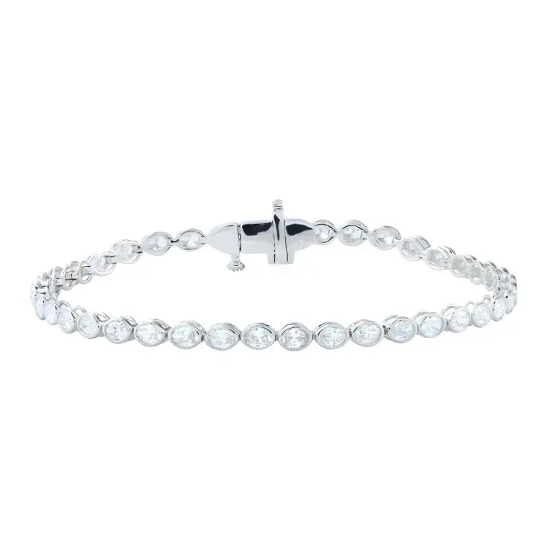 צמיד טניס | בשיבוץ אבן אובל | 2.00 CT