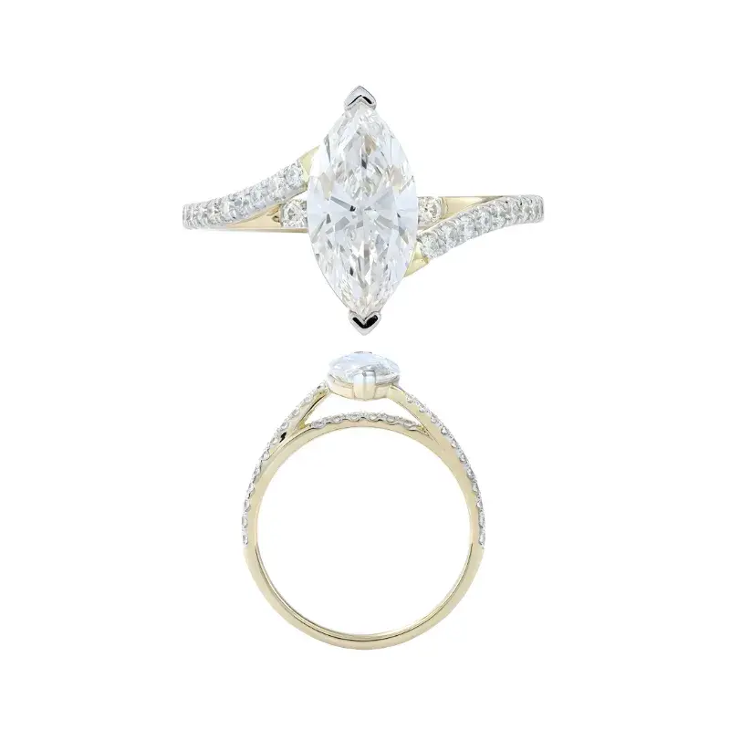 טבעת סוליטר | בשיבוץ אבן מרקיזה | 1.8 CT