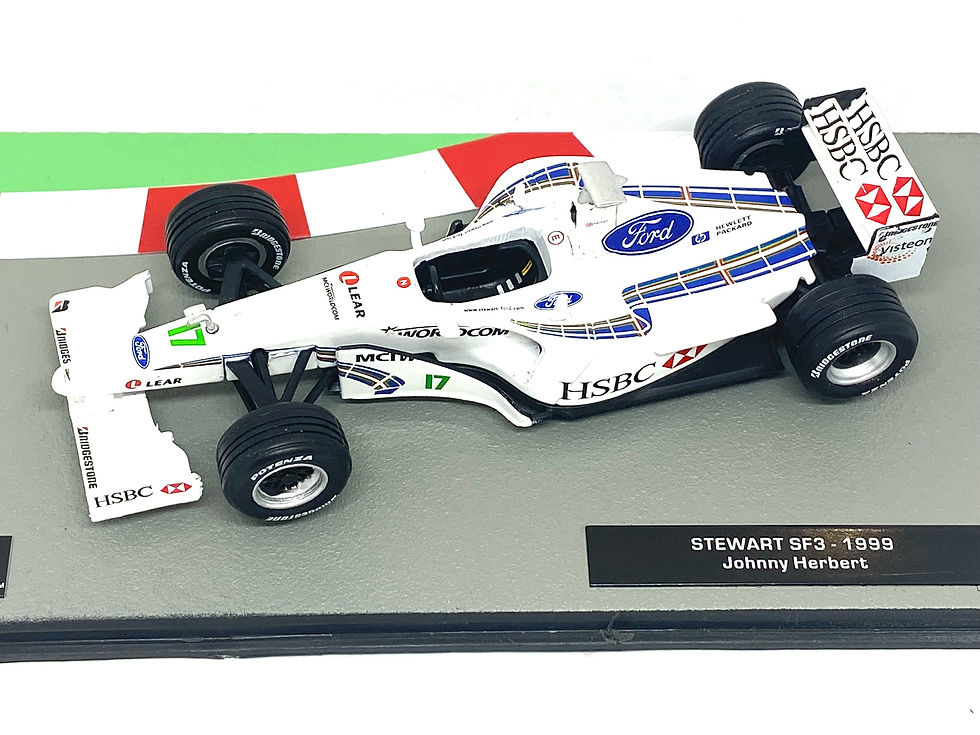 1:43 Scale Model of Johnny Herbert's Stewart Ford SF3 Formula One Car from 1999