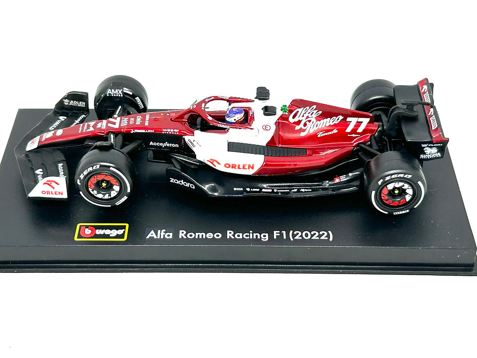 1:43 scale Bburago Alfa Romeo C42 F1 Car - V Bottas 2022 Diecast Model