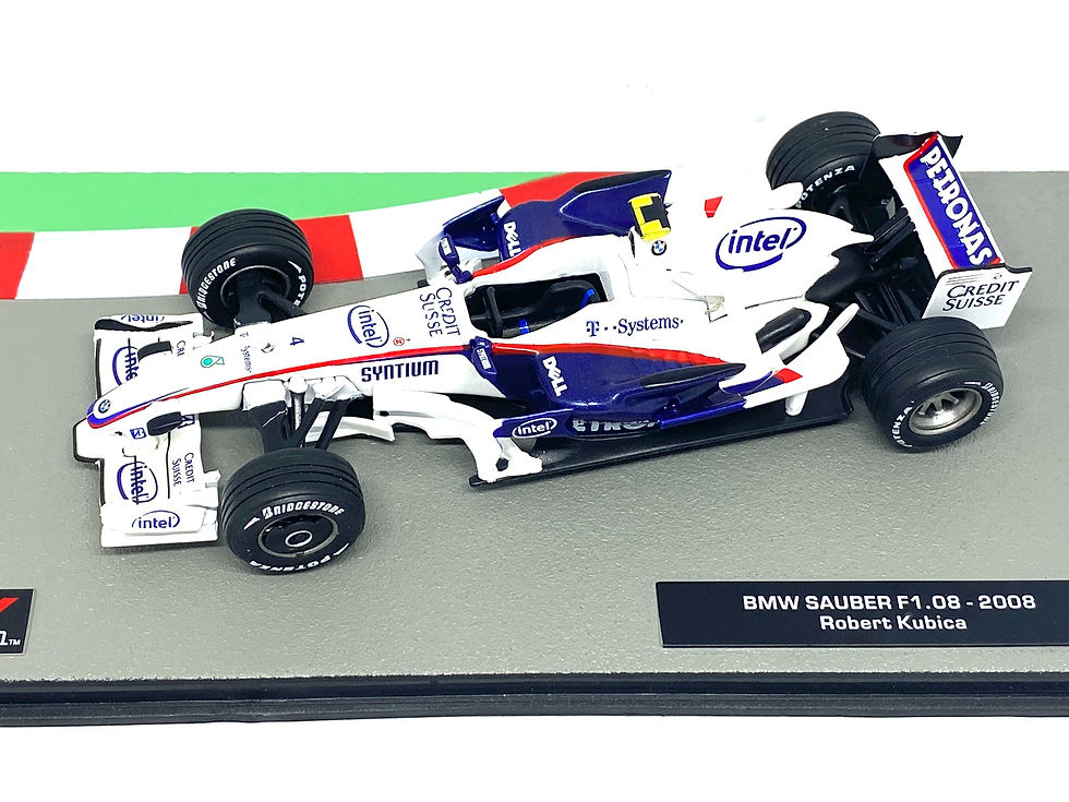 1:43 Scale Model of Robert Kubica BMW Sauber F108 Formula One Car from 2008