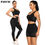 Thumbnail: PASUXI  Sports Bra High Waist Yoga Shorts  Sport Suit Gym Set
