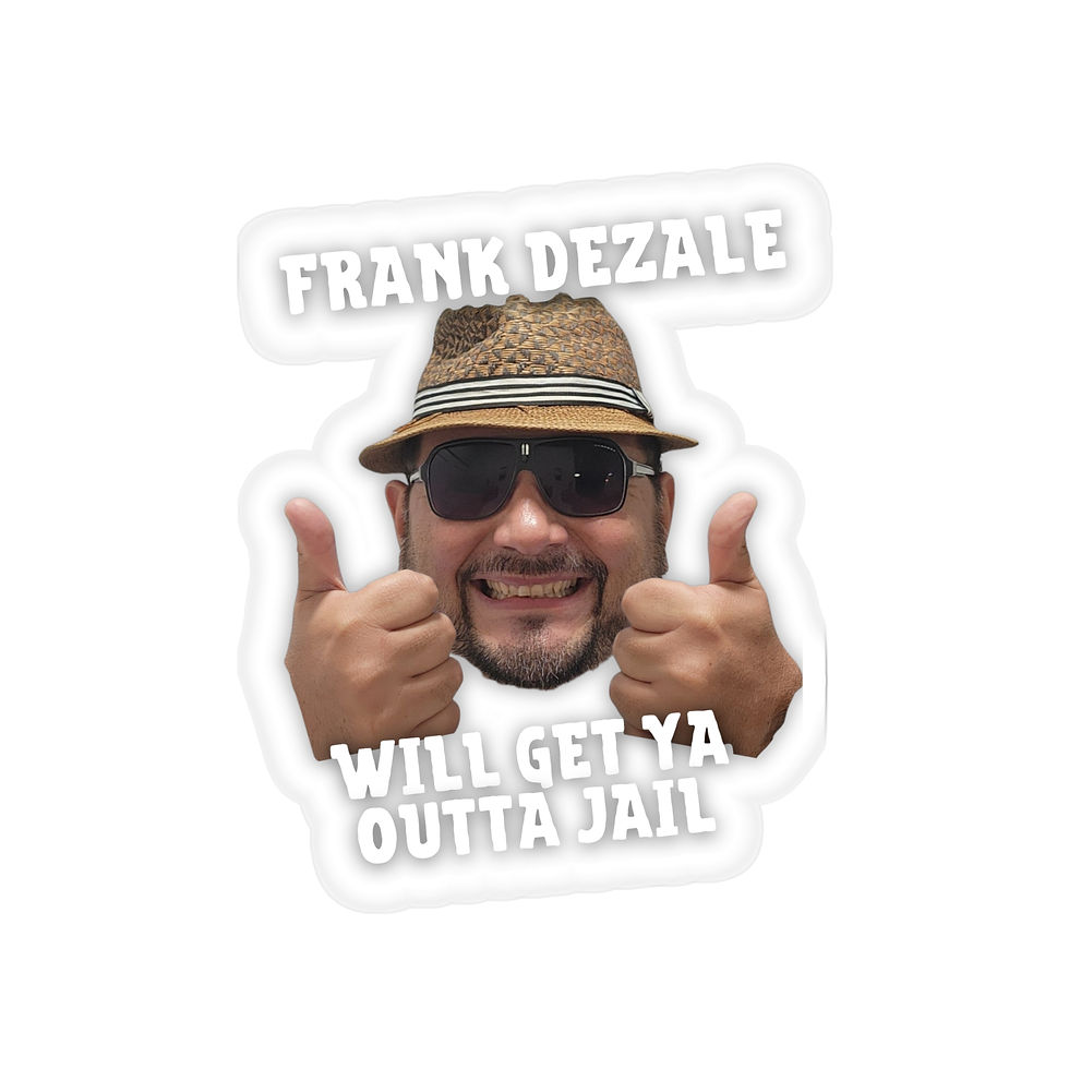 Dezale transparent sticket white font 