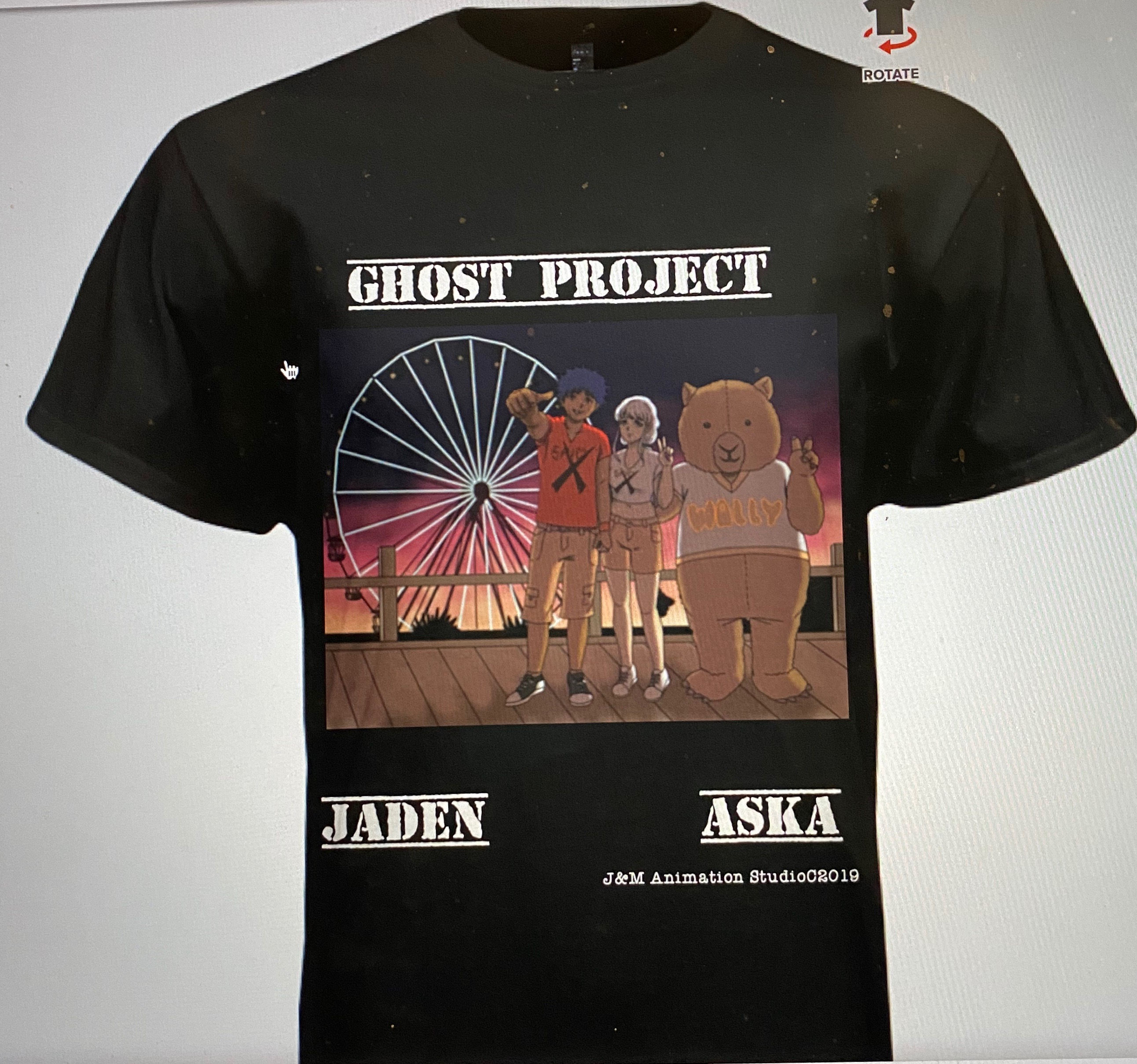 Limited Edition Ghost Project Jaden and Aska Date Short Sleeve Cotton T-Shirt