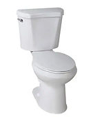 White elongated toilet