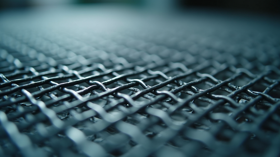 Close-up view of wire mesh used in industrial filtration