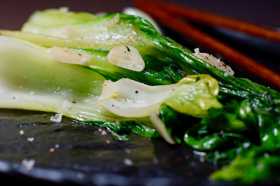 Pak Choi - asiatischer Weißkohl aus dem Wok