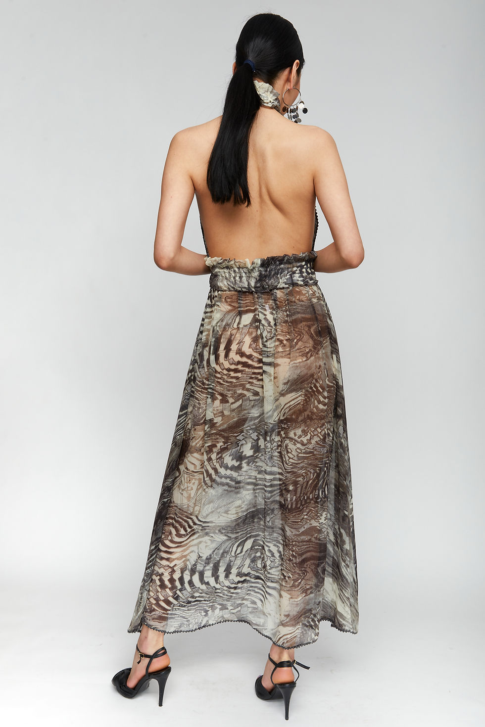 Thumbnail: SOLD OUT | MELROSE GREY CHIFFON DRESS