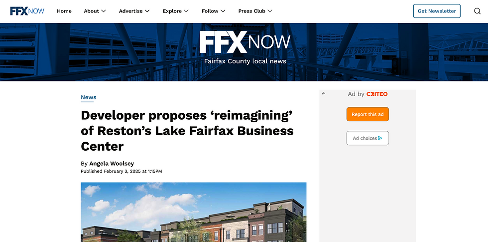 Developer proposes ‘reimagining’ of Reston’s Lake Fairfax Business Center