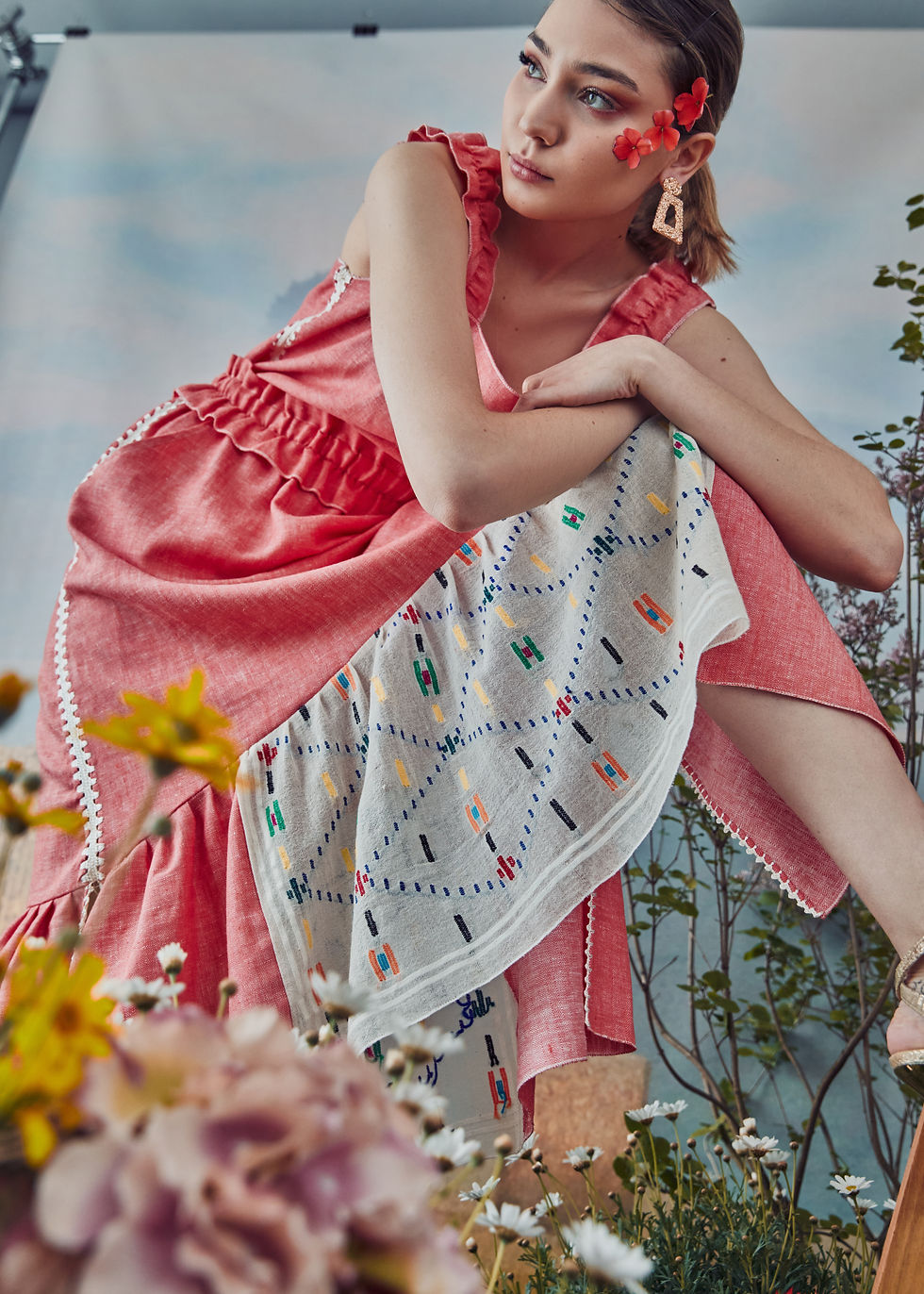 Thumbnail: JASMINE CORAL SKIRT-DRESS