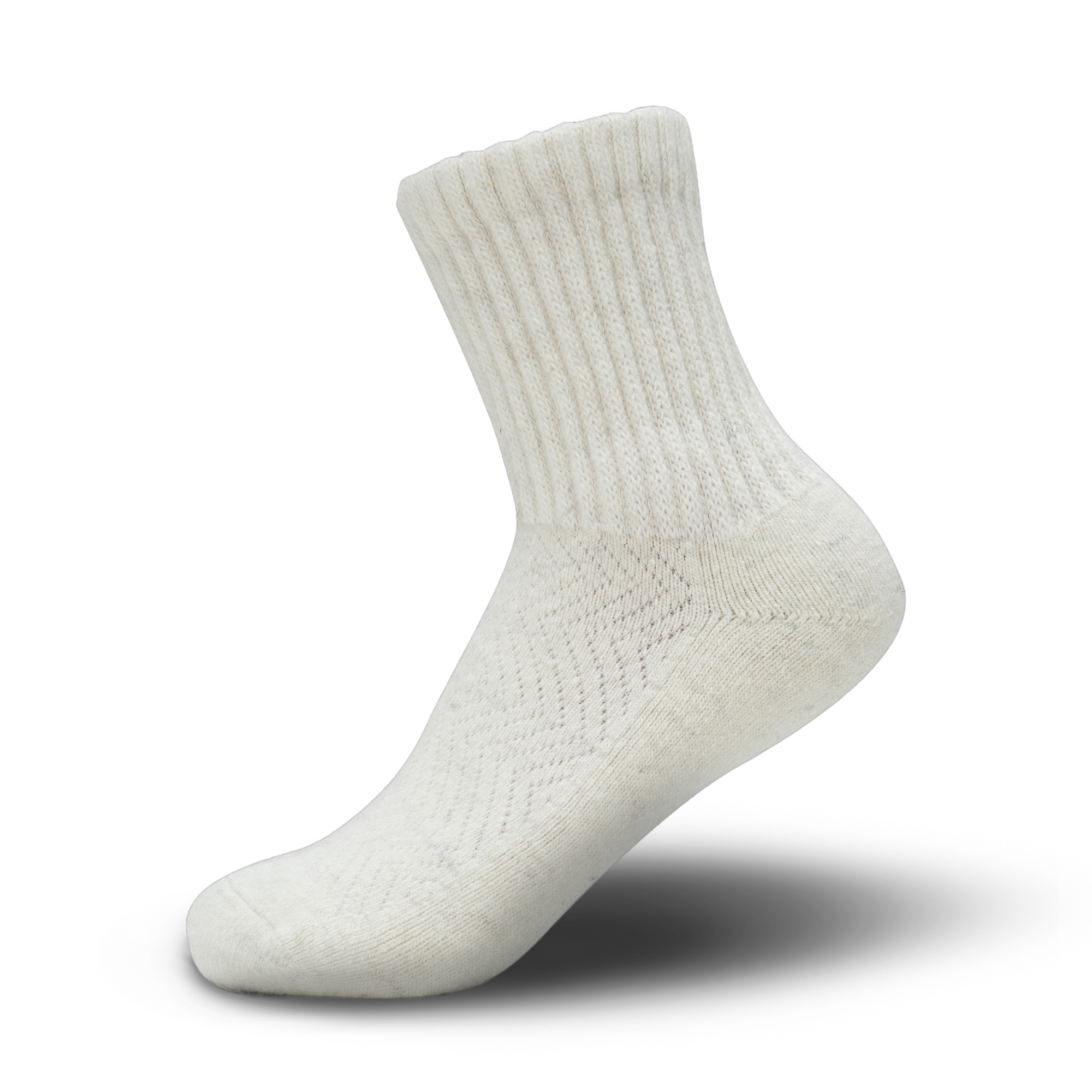 70% Schafwollsocken Naturweiss
