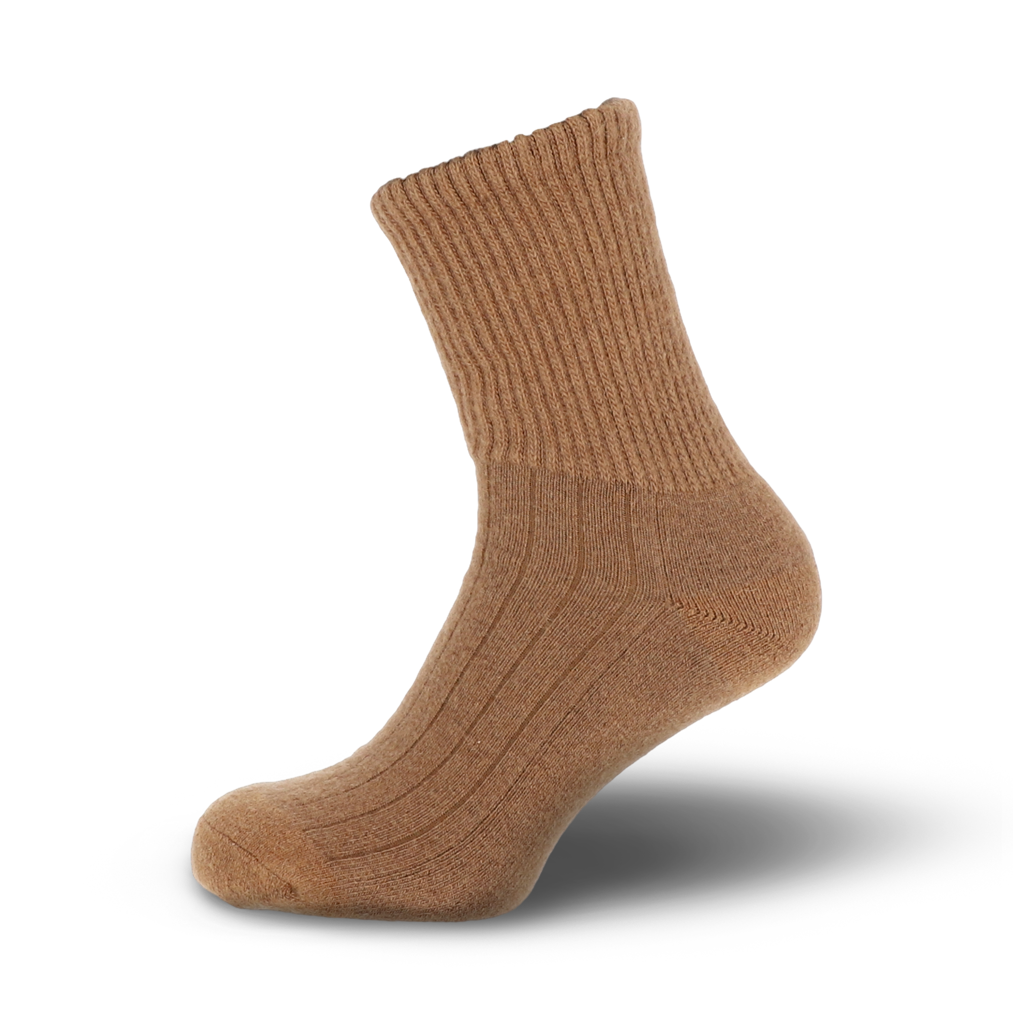 93% Kamelwollsocken Braun