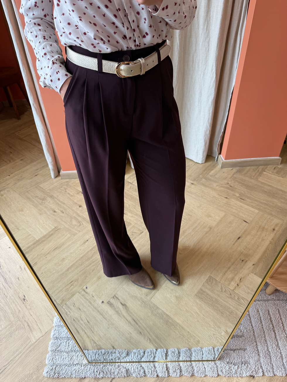 Miniature : Pantalon costume bordeaux
