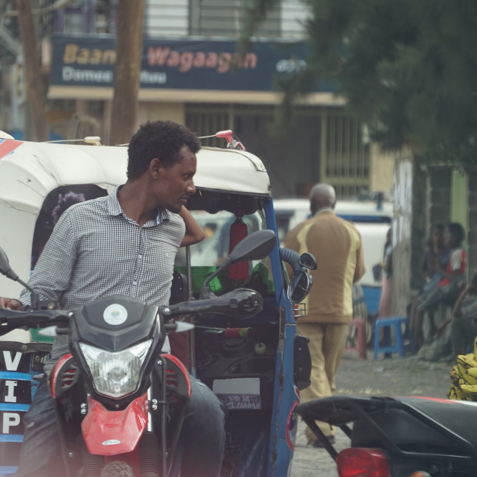 A man on a motorcycle Ethiopia