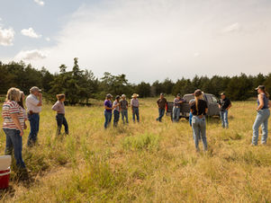 Interns on ranch tour