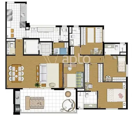 156 m² 4 quartos sendo 2 suÃtes.webp