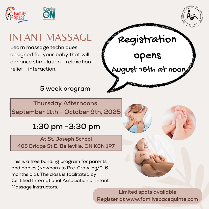 Indoor Infant Massage @ St. Joseph - Sept 11-Oct. 9 (PM)