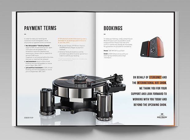 Stereonet Melbourne hifi show exhibitor information pack - minhdesigns - graphic design by Minh