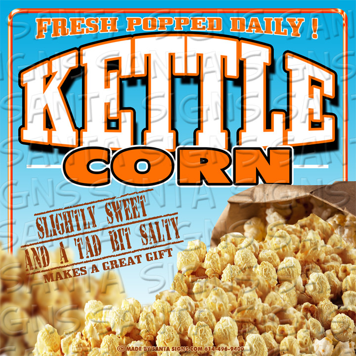 KETTLE CORN sign 16x16