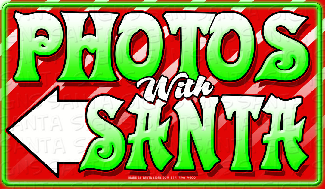 PHOTOS WITH SANTA LEFT 24'X14'