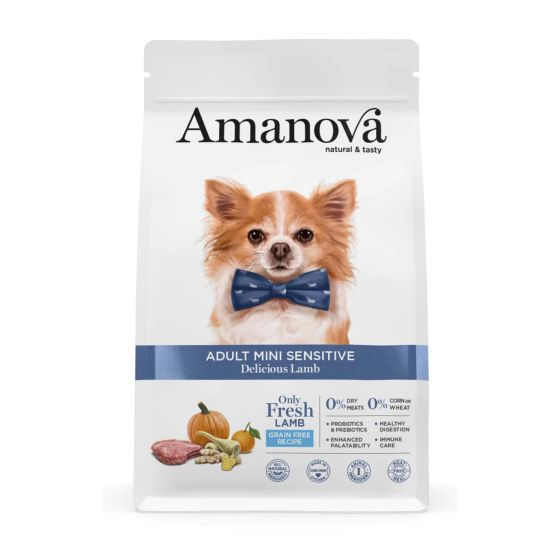 Amanova - chien adulte mini sensitive agneau